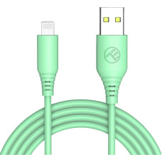 Tellur Silicone USB to Lightning Cable 3A 1m Green