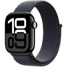 Apple Watch series 10 gps, koperta 42 mm z aluminium w kolorze onyksu z opaską sportową w kolorze atramentowym