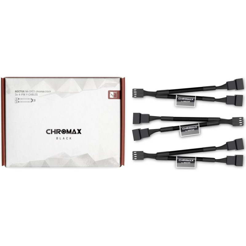 Noctua Rozgałęziacz y noctua na-syc1.black dla 4-pin pwm 3 szt.