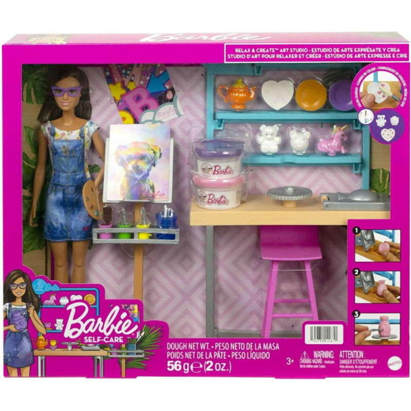 Mattel Barbie Self-Care - Relax  Create Art Studio (HCM85)