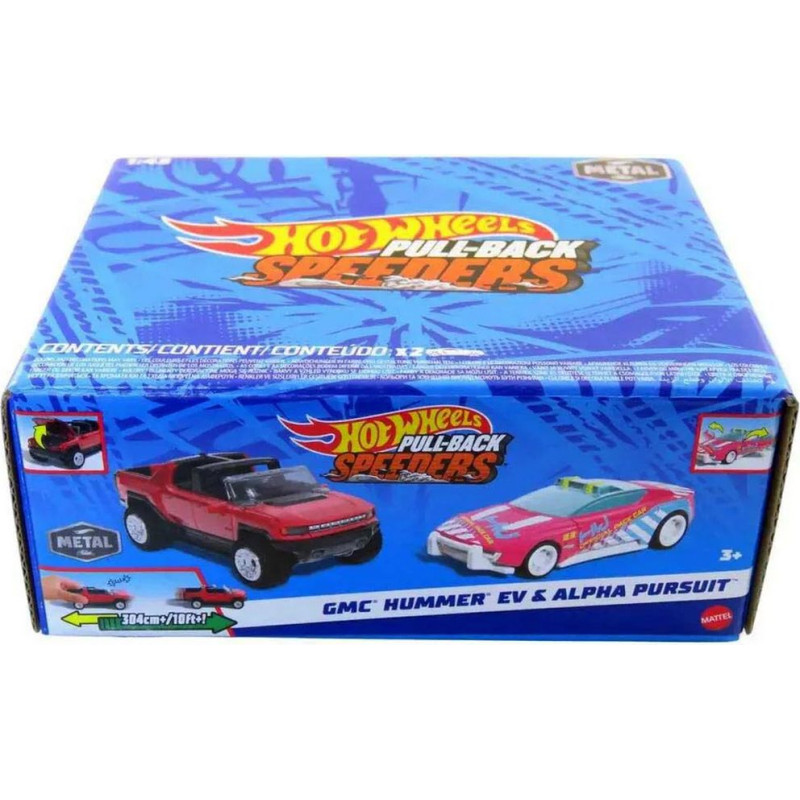 Mattel Hot Wheels: Pull-Back Speeders - GMC Hummer EV  Alpha Pursuit (HWH55)