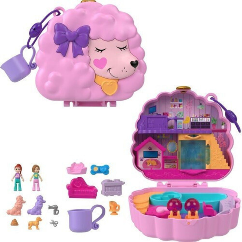 Mattel Polly Pocket: Groom  Glam Poodle Compact  (HKV35)