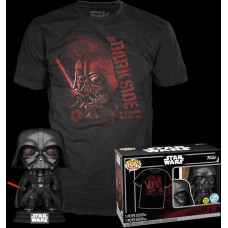 Funko Pop!  Tee (Adult) Disney: Star Wars - Darth Vader (Special Edition) Bobble-Head Vinyl Figure  T-Shirt (L)