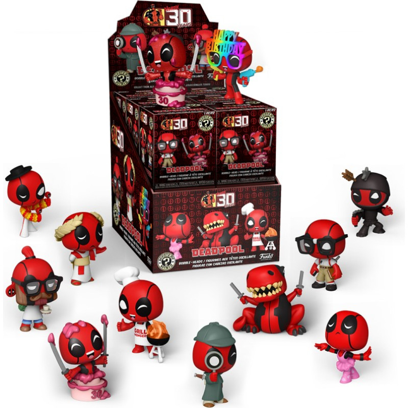 Funko Mystrery Minis: Deadpool 30th Years (12 pcs PDQ) (Blind Box/Random) Bobble-Head Vinyl Figures