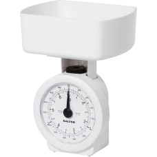 Salter 112 WHFEU12 Compact Mechanical Kitchen Scales, 3kg Capacity white