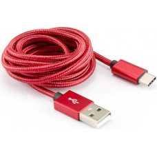 Sbox USB->Type-C M/M 1.5m CTYPE-1.5R Strawberry Red