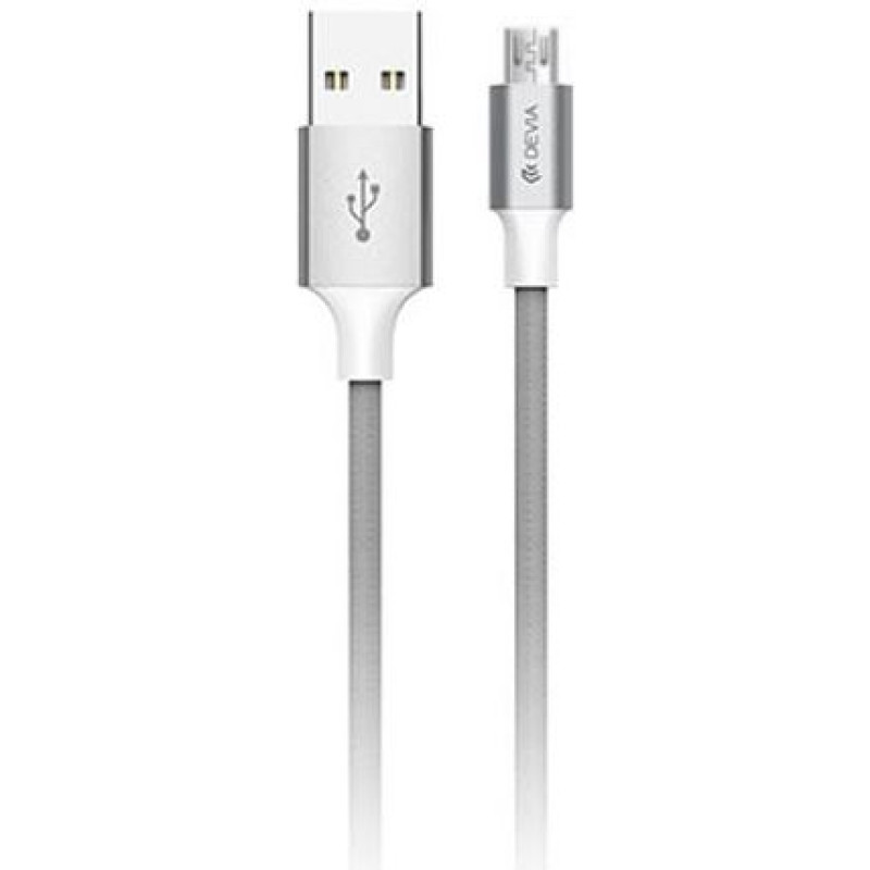 Devia Pheez Series Cable for Micro USB (5V 2.4A, 2M) grey