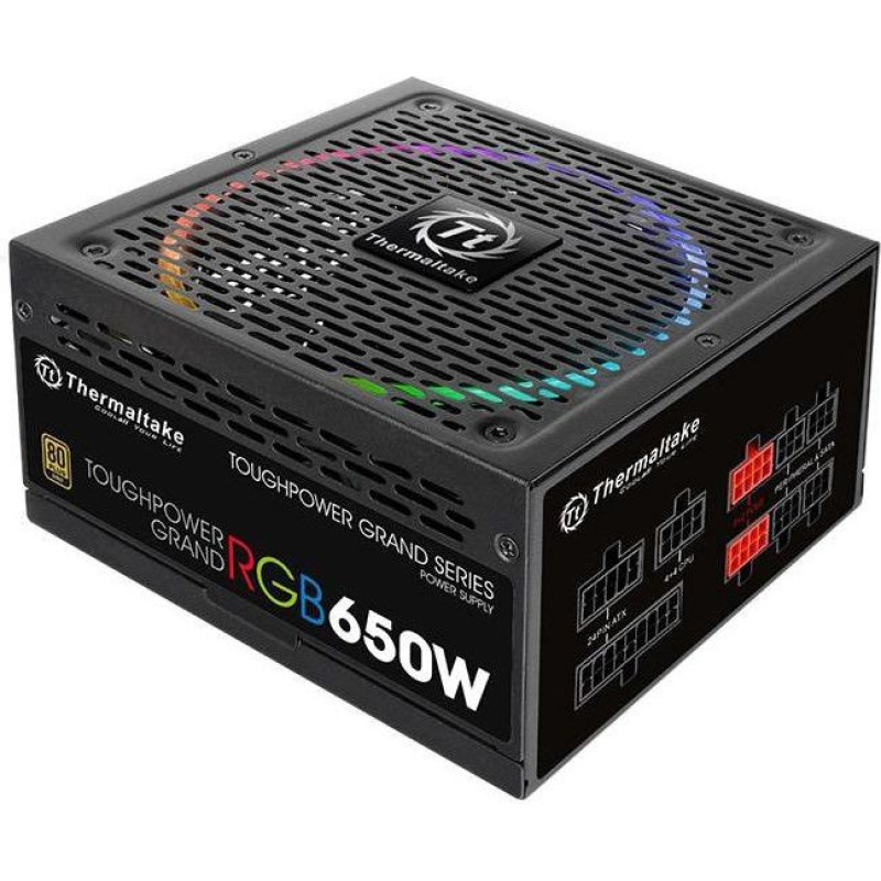 Thermaltake Zasilacz modularny toughpower grand rgb 650w (80+ gold, 4xpeg, 140mm)