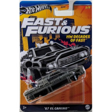 Mattel Hot Wheels Fast  Furious: HW Decades of Fast - 67 El Camino Vehicle (HRW41)