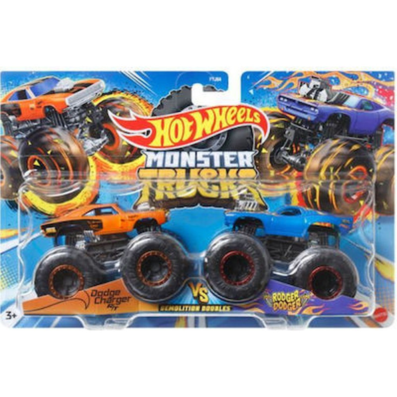 Mattel Hot Wheels Monster Trucks: Demolition Doubles - Dodge Charger R/T VS Rodger Dodger (HNX30)