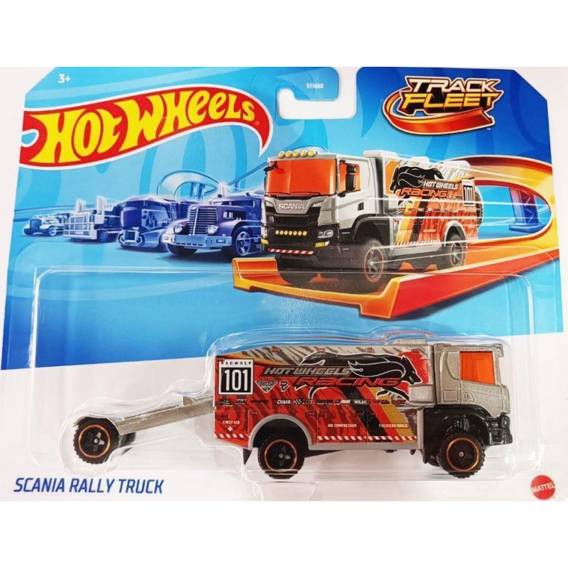 Mattel Hot Wheels Track Stars - Scania Rally Truck (Grey) (HXP25)