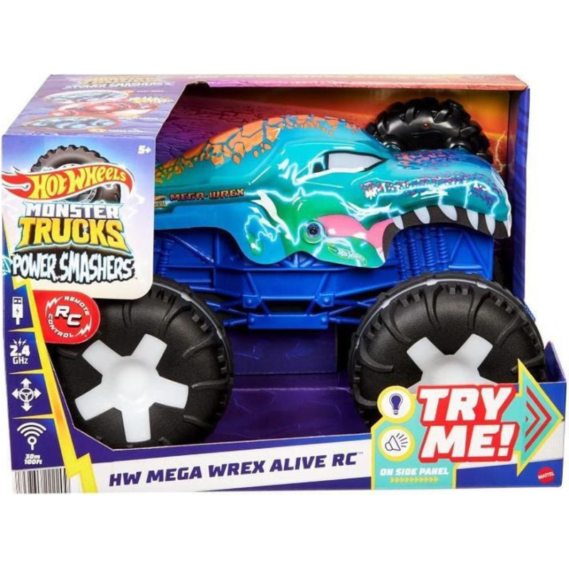 Mattel Hot Wheels: Monster Trucks Power Smashers - Mega-Wrex Alive RC (JBD90)