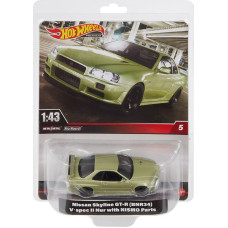 Mattel Hot Wheels: Premium Real Readers - Nissan Skyline GT-R (BNR34) V Spec II with Nismo Parts 1:43 (HMD47)