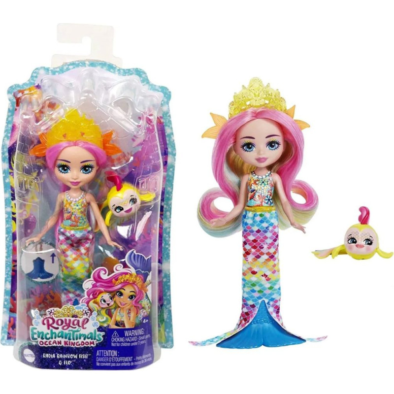 Mattel Royals Enchantimals: Ocean Kingdom - Radia Rainbow Fish  Flo (HCF68)