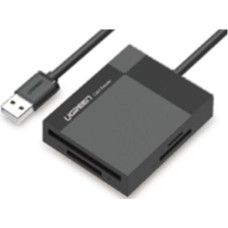 Ugreen czytnik kart pamięci sd/microsd / cf/ms z kablem usb 3.0 1m cr125 (czarny)