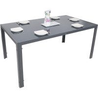GARDEN TABLE 150x90x73CM DARK GREY