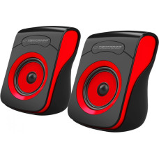 Esperanza Głośniki 2.0 usb flamenco czarno-czerwone