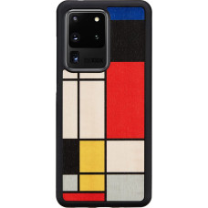 Man&Wood case for Galaxy S20 Ultra mondrian wood black