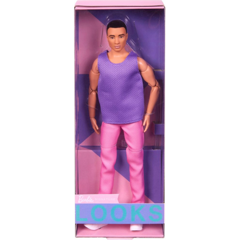 Mattel Barbie Signature Looks: Ken Doll with Purple Shirt Model #17 (HJW84)