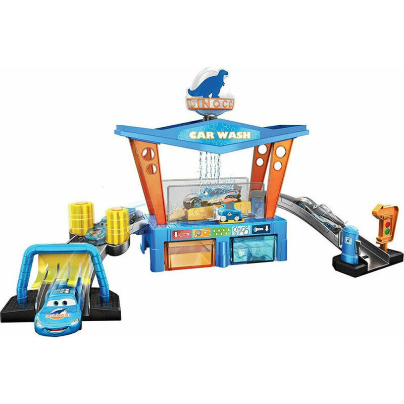 Mattel Disney Cars: Color Changers Dinoco Car Wash Car Vehicle Playset (GTK91)