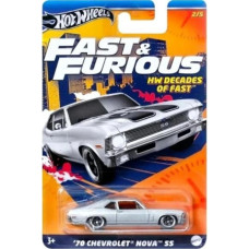 Mattel Hot Wheels Fast  Furious: HW Decades of Fast - 70 Chevrolet Nova SS Vehicle (HRW42)