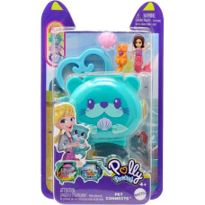 Mattel Polly Pocket Mini: Pet Connects - Otter Compact Playset (HKV48)