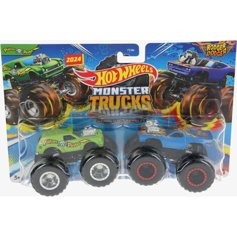 Mattel Hot Wheels Monster Trucks: Demolition Doubles - Poison Pinto VS Rodger Dodger (HWN70)