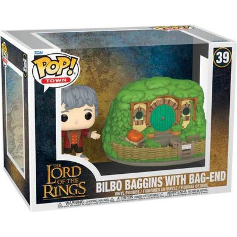 Funko Pop! Town: Lord of the Rings - Bilbo Baggins with Bag-End #39 Vinyl Figure