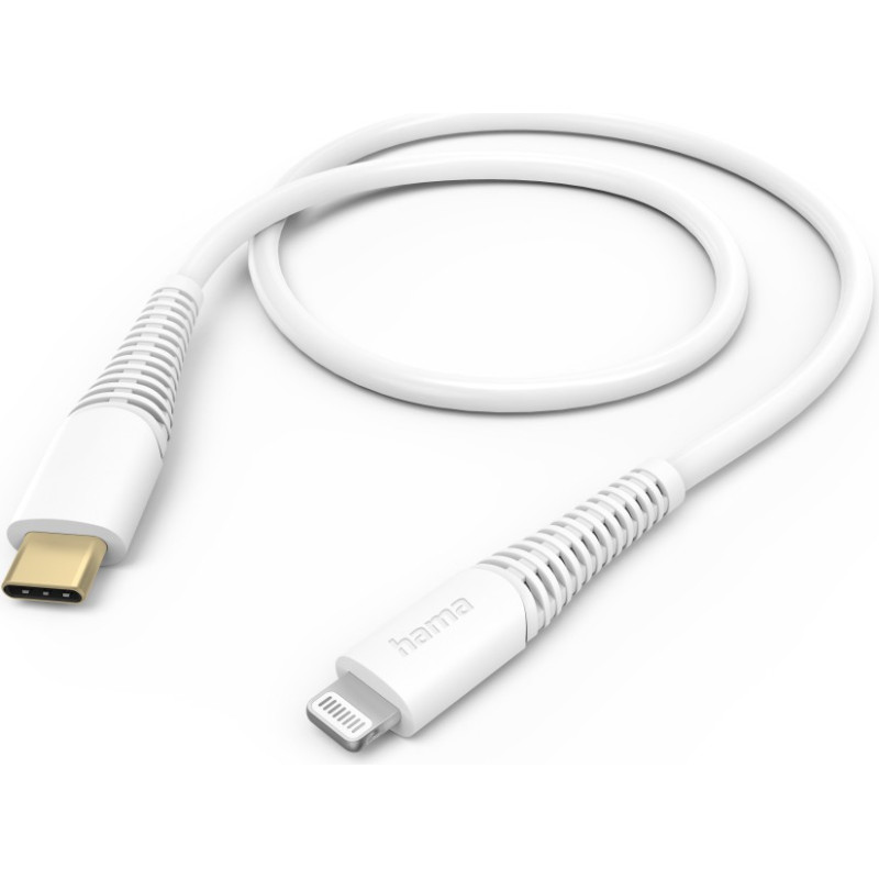 Hama 00201603 Charging Cable, USB-C - Lightning 1.5m white