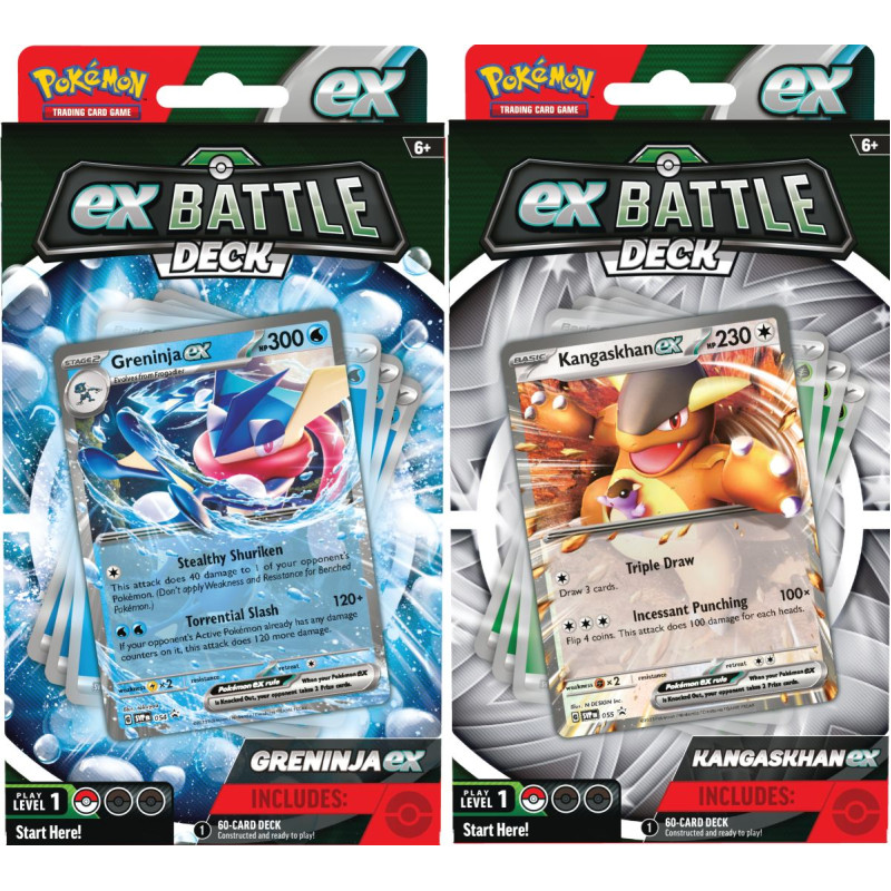 Pokemon TCG Battle Deck - Greninja ex / Kangaskhan ex - Bundle - 6 pcs