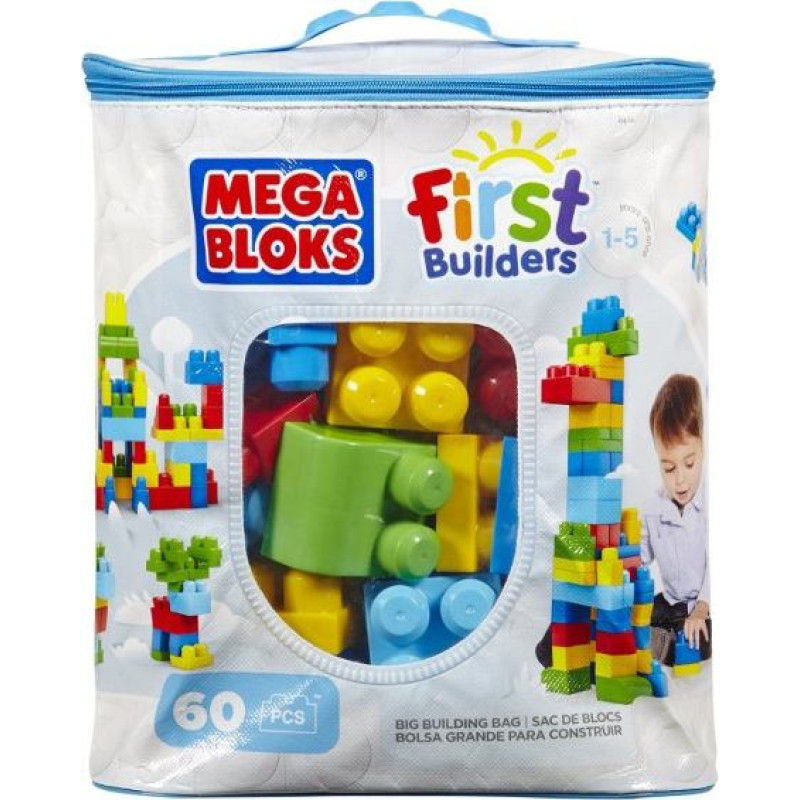 Mega Bloks Klocki 60 elementów torba niebieska