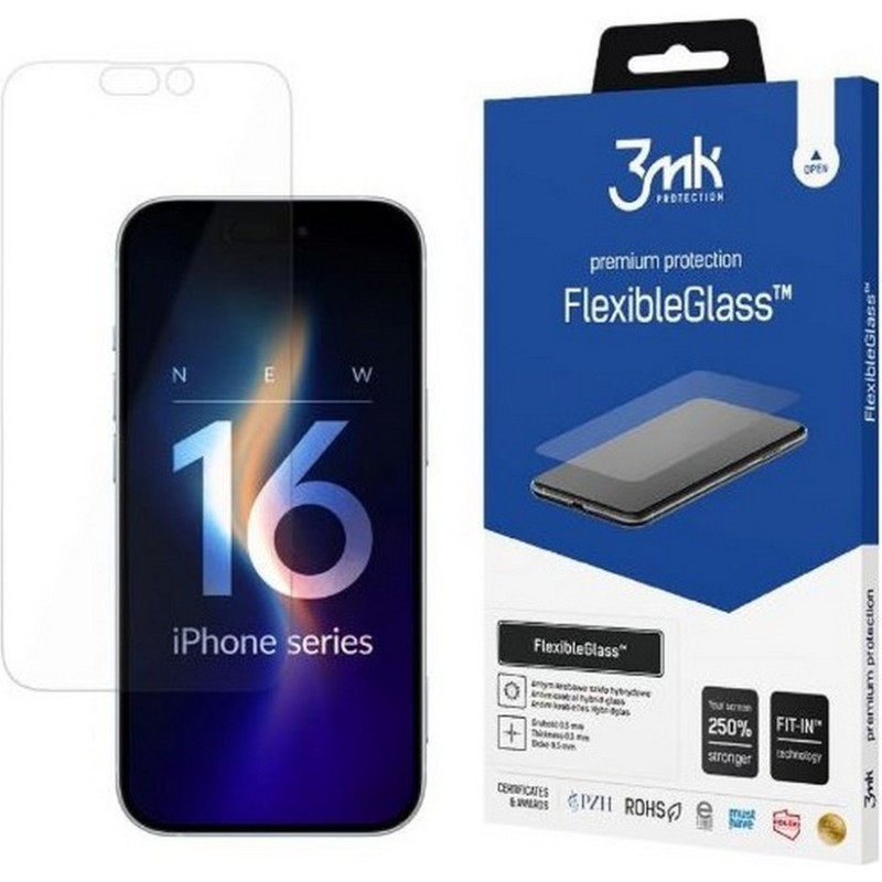 3MK Szkło hybrydowe flexibleglass iphone 16 pro max