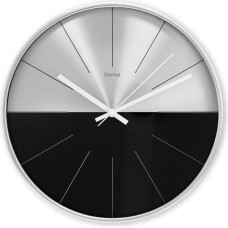 Hama Zegar ścienny sicily 30 cm srebrno-czarny