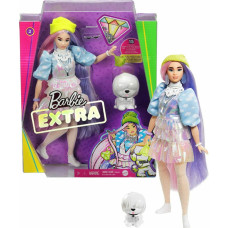 Mattel Barbie Extra: Curvy Doll with Shimmer Look and Pet Puppy (GVR05)