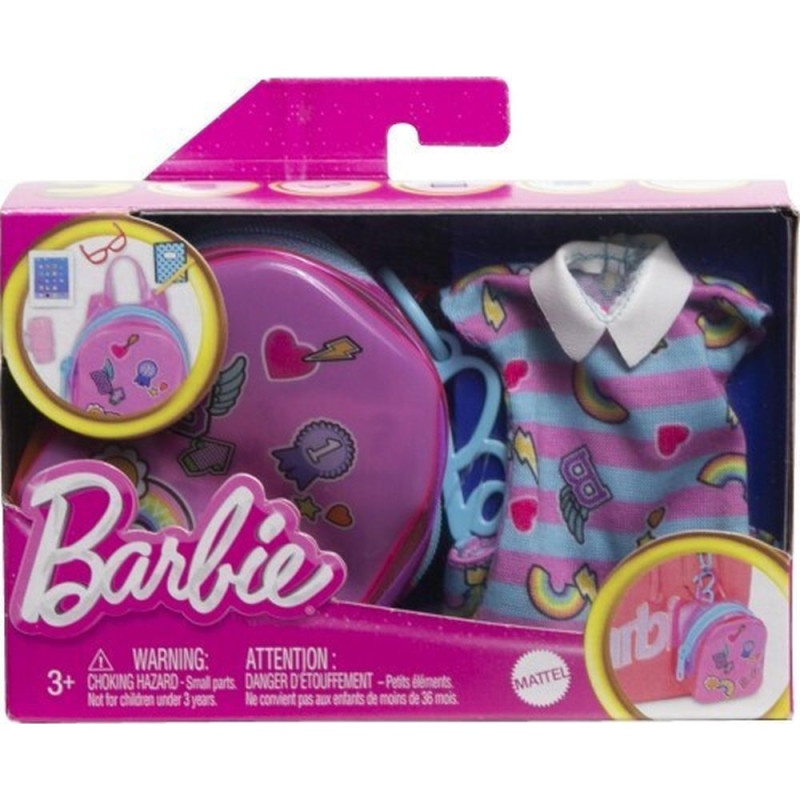 Mattel Barbie: Deluxe Clip-On Bag with School Outfit (HJT44)