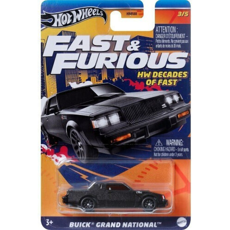 Mattel Hot Wheels Fast  Furious: HW Decades of Fast - Buick Grand National Vehicle (HRW43)