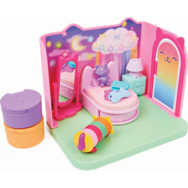 Spin Master Gabbys Dollhouse: Pillow Cat Sweet Dreams Bedroom Deluxe Room Set (20130505)