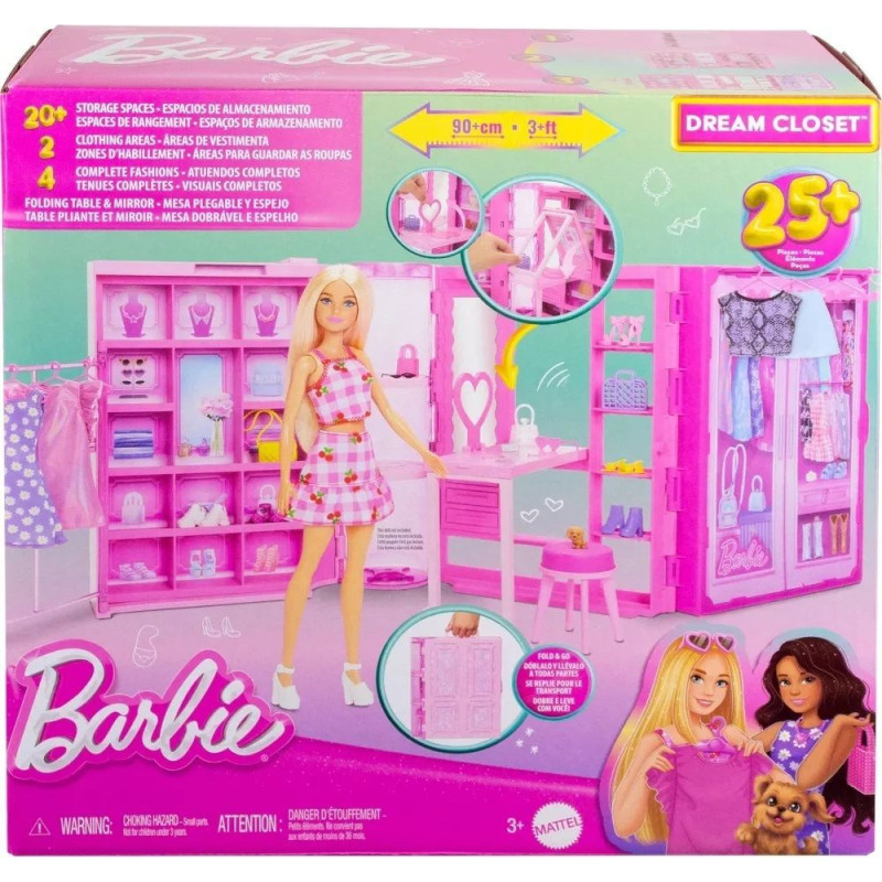 Mattel Barbie: Dream Closet - Fold  Go (HXD59)