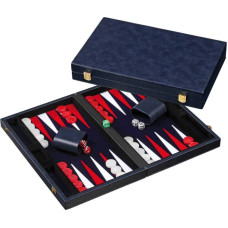 Philos Backgammon, blue, medium, imitation leather nardi