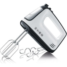 Severin mikser ręczny biały, 5 stopni prędkości, funkcja turbo, spiralny przewód, 2 mieszadła, 2 trzepaczki, moc 400w hm3830