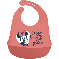 Stor : Minnie Mouse Heart Full - Toddler Silicone Bib  (10729)