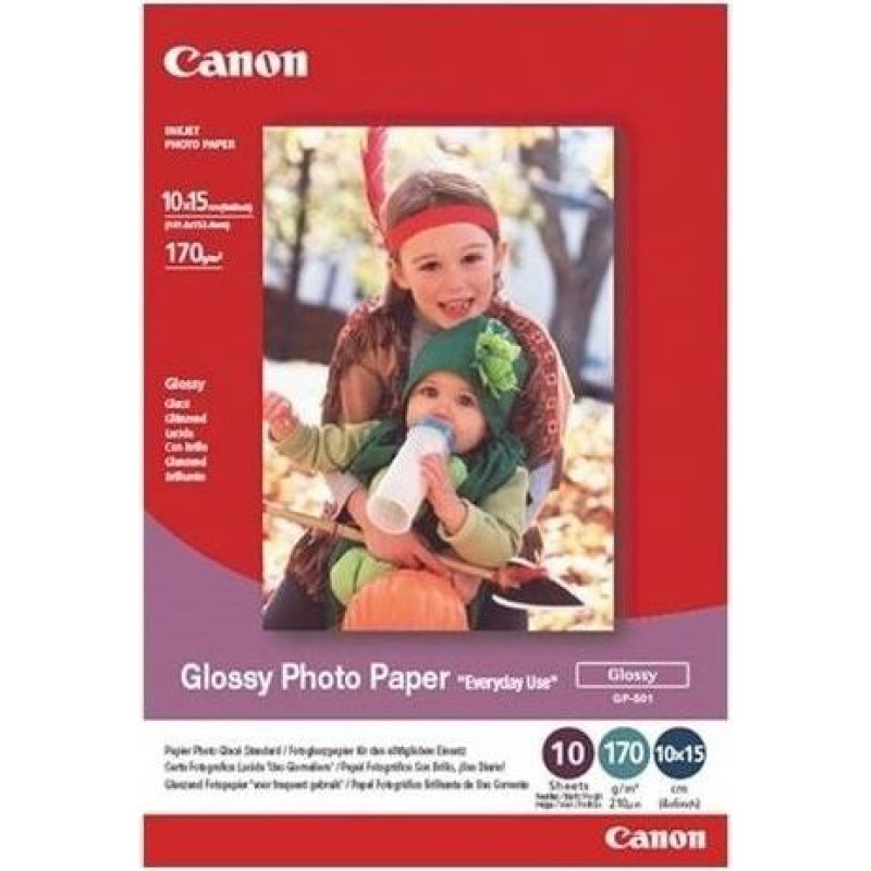 Canon Papier canon gp-501 błyszczący photo paper 10x15 10 arkuszy 0775b005