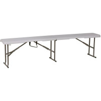 FOLDING CATERING BENCH 183X28X43CM WHITE