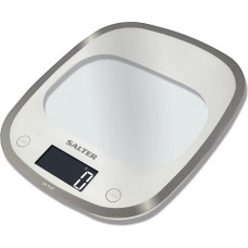 Salter 1050 WHDR White Curve Glass Electronic Digital Kitchen Scales