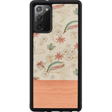 Man&Wood case for Galaxy Note 20 pink flower black