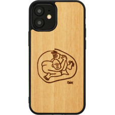 Man&Wood case for iPhone 12 mini child with fish