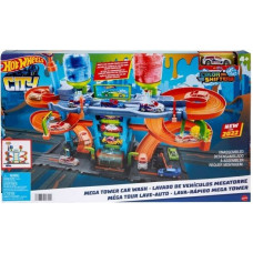 Mattel Hot Wheels City: Mega Tower Car Wash Color Shifters Playset (HDP05)