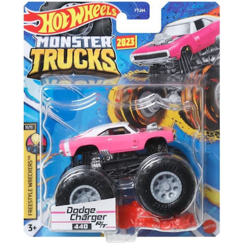 Mattel Hot Wheels Monster Trucks 2023 - Dodge Charger 440 R/T Die-Cast Vehicle (HLT14)