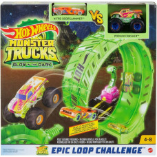 Mattel Hot Wheels Monster Trucks: Glow in The Dark™ - Epic Loop Challenge Playset (HBN02)