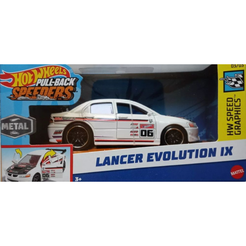 Mattel Hot Wheels: Pull-Back Speeders - Lancer Evolution IX (1:43) (HPR73)